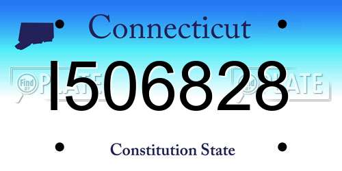 I506828 Connecticut License Plate
