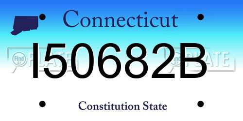 I50682B Connecticut License Plate