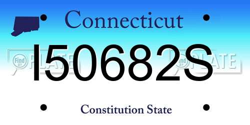 I50682S Connecticut License Plate
