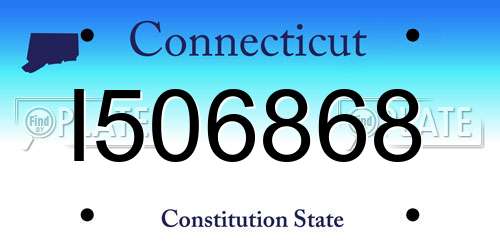 I506868 Connecticut License Plate