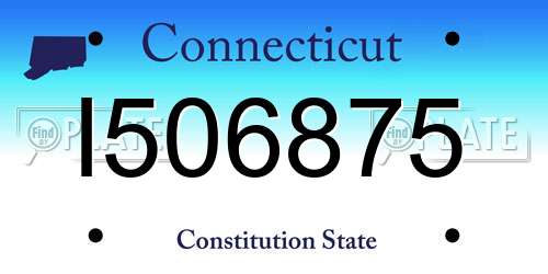 I506875 Connecticut License Plate