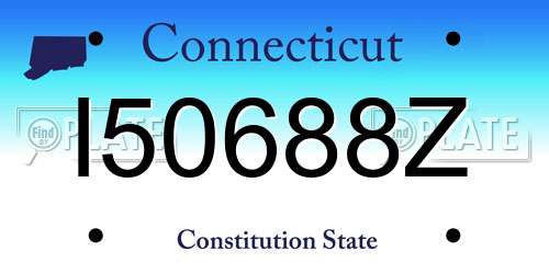 I50688Z Connecticut License Plate