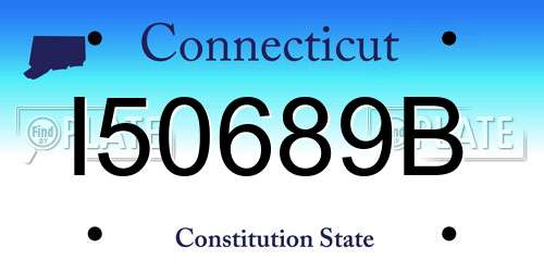 I50689B Connecticut License Plate