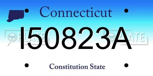 I50823A Connecticut License Plate