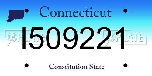 I509221 Connecticut License Plate