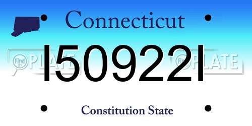 I50922I Connecticut License Plate