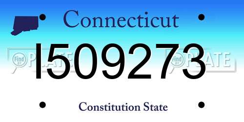 I509273 Connecticut License Plate