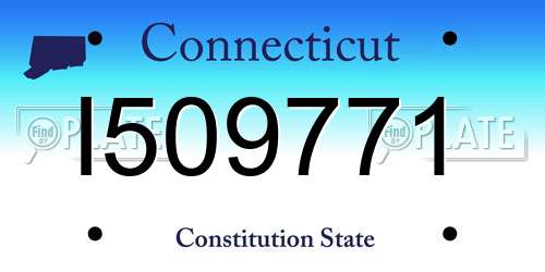 I509771 Connecticut License Plate