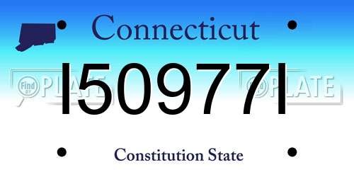 I50977I Connecticut License Plate