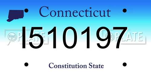 I510197 Connecticut License Plate