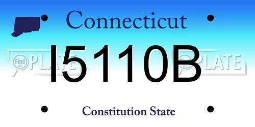 I5110B Connecticut License Plate