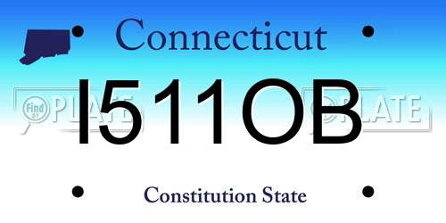 I511OB Connecticut License Plate