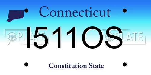 I511OS Connecticut License Plate