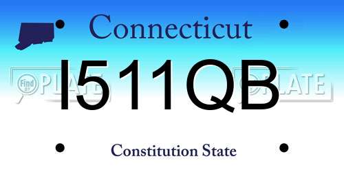 I511QB Connecticut License Plate