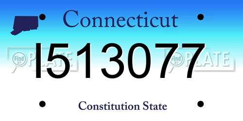 I513077 Connecticut License Plate