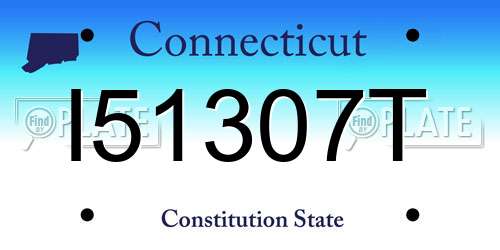 I51307T Connecticut License Plate