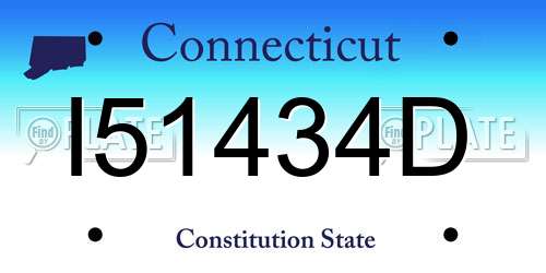 I51434D Connecticut License Plate