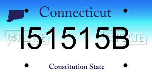 I51515B Connecticut License Plate