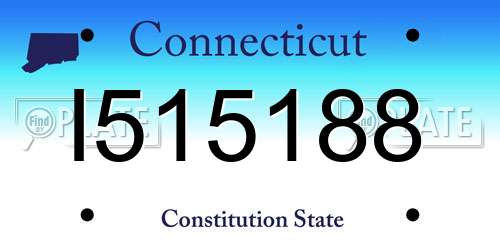 I515188 Connecticut License Plate