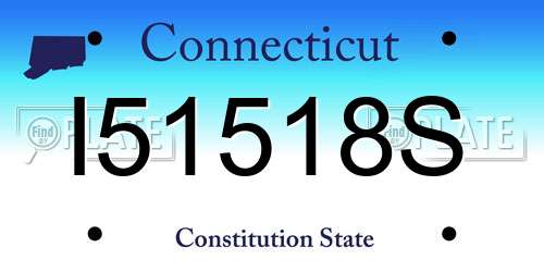 I51518S Connecticut License Plate