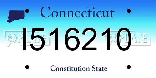 I516210 Connecticut License Plate
