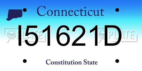 I51621D Connecticut License Plate