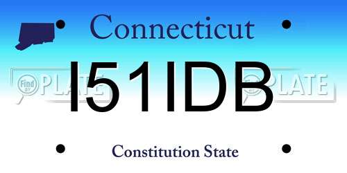 I51IDB Connecticut License Plate