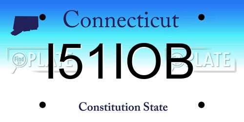 I51IOB Connecticut License Plate