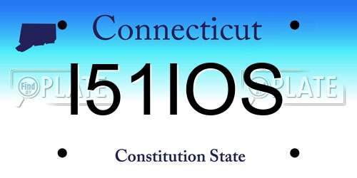 I51IOS Connecticut License Plate