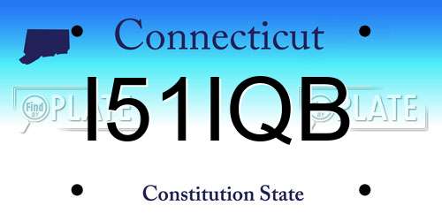 I51IQB Connecticut License Plate