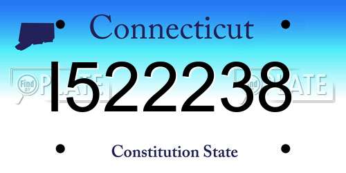 I522238 Connecticut License Plate