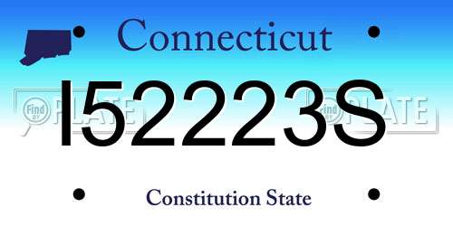 I52223S Connecticut License Plate