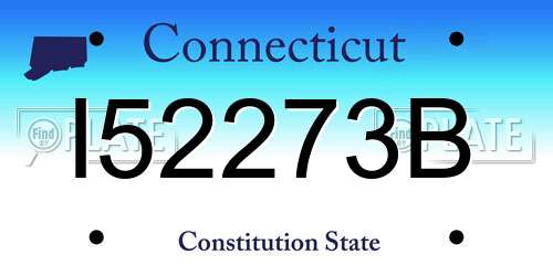 I52273B Connecticut License Plate