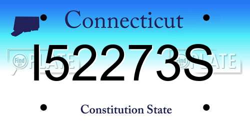 I52273S Connecticut License Plate