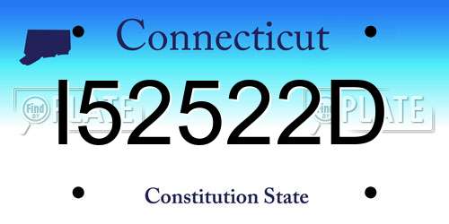 I52522D Connecticut License Plate