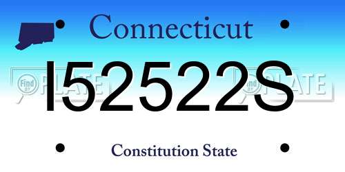 I52522S Connecticut License Plate