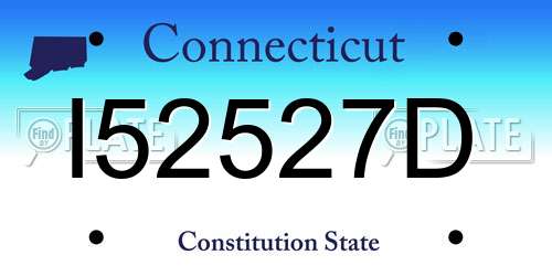 I52527D Connecticut License Plate