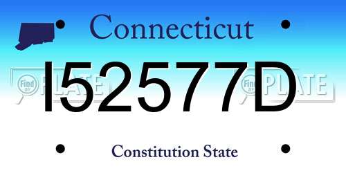 I52577D Connecticut License Plate