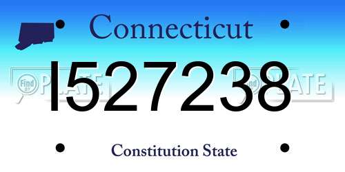 I527238 Connecticut License Plate