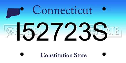 I52723S Connecticut License Plate