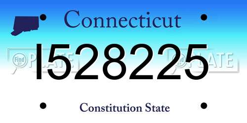 I528225 Connecticut License Plate