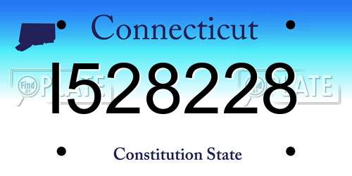 I528228 Connecticut License Plate