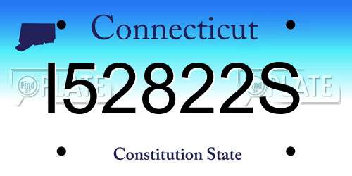 I52822S Connecticut License Plate