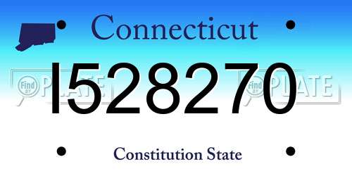 I528270 Connecticut License Plate