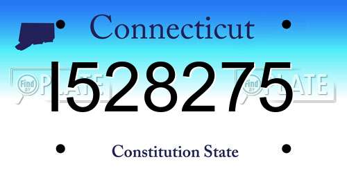 I528275 Connecticut License Plate