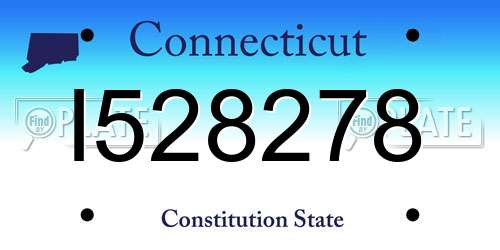 I528278 Connecticut License Plate