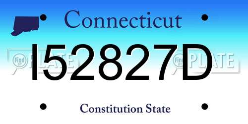 I52827D Connecticut License Plate