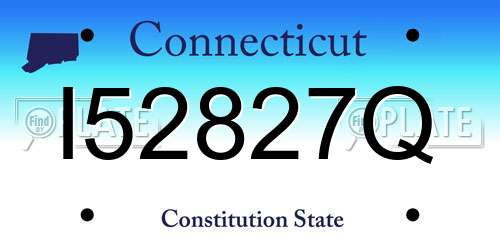 I52827Q Connecticut License Plate