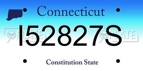 I52827S Connecticut License Plate