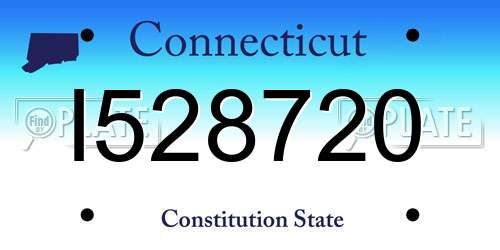 I528720 Connecticut License Plate